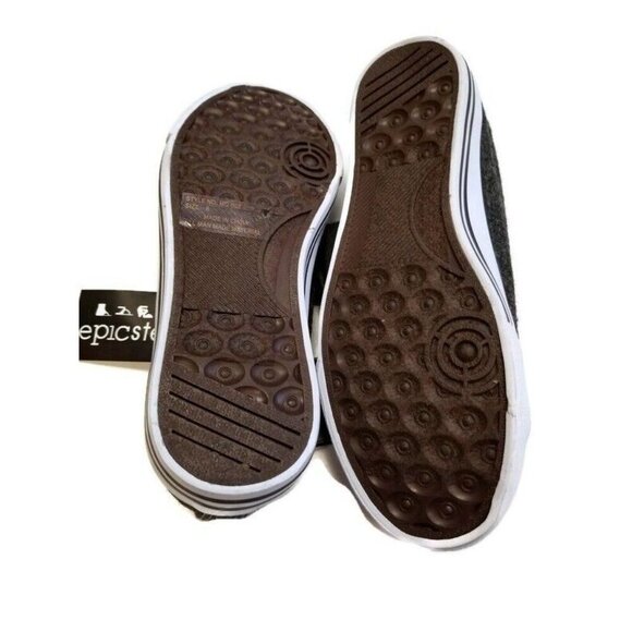 Epic Step Casual Canvas Sneakers Womens Size 6 Shoes Low Top Lace Up Grey Wool - Picture 5 of 5